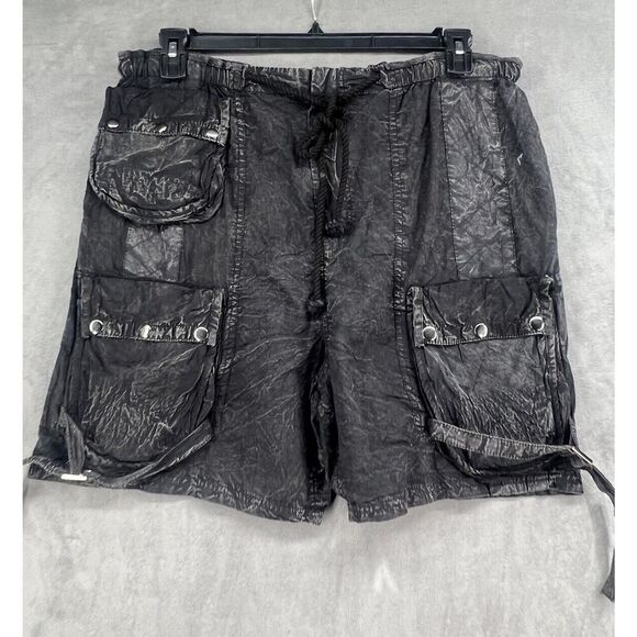 Free People Moon Bay Parachute Shorts Size Small Black - Picture 3 of 8